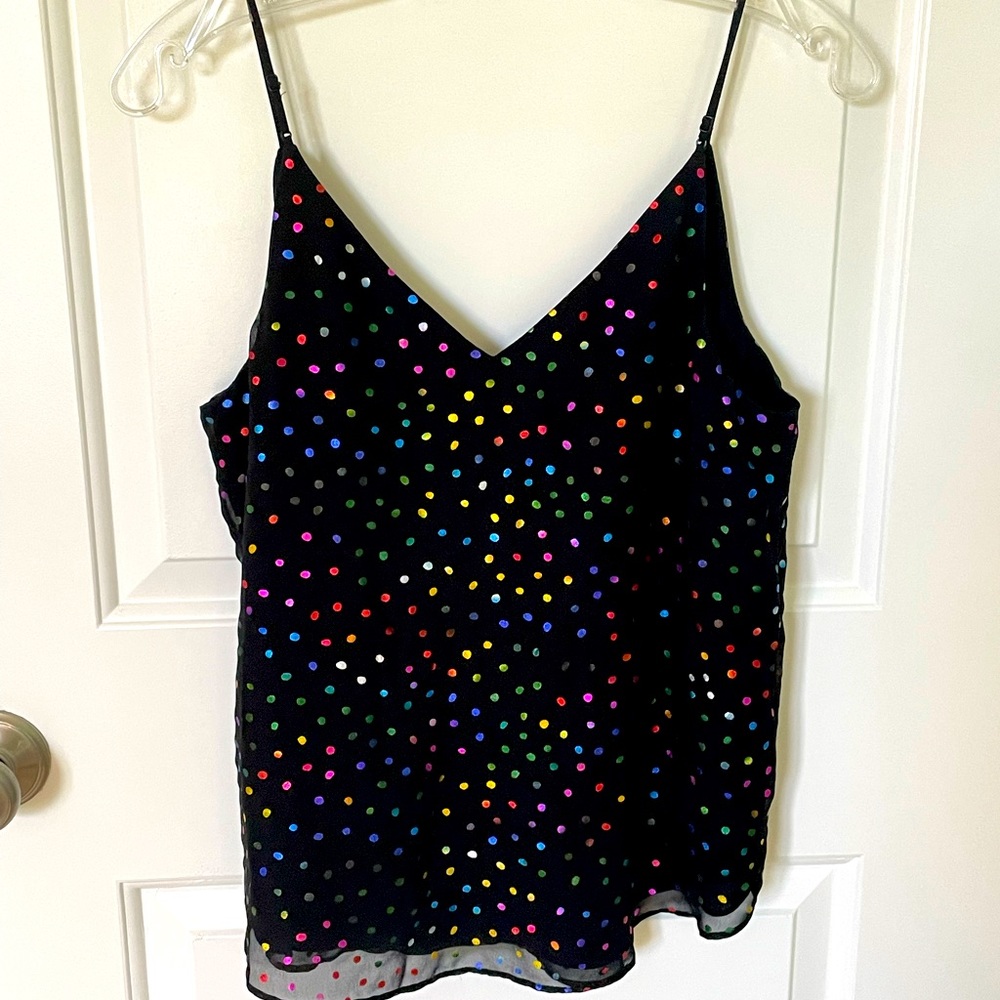 Like New - Express Colorful Confetti Spaghetti Strap Blouse